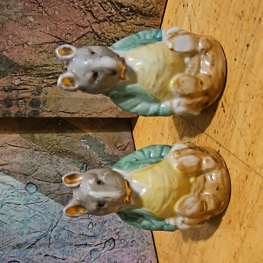 Royal Albert Beatrix Potter- Samuel Whiskers Salt and Pepper Shakers